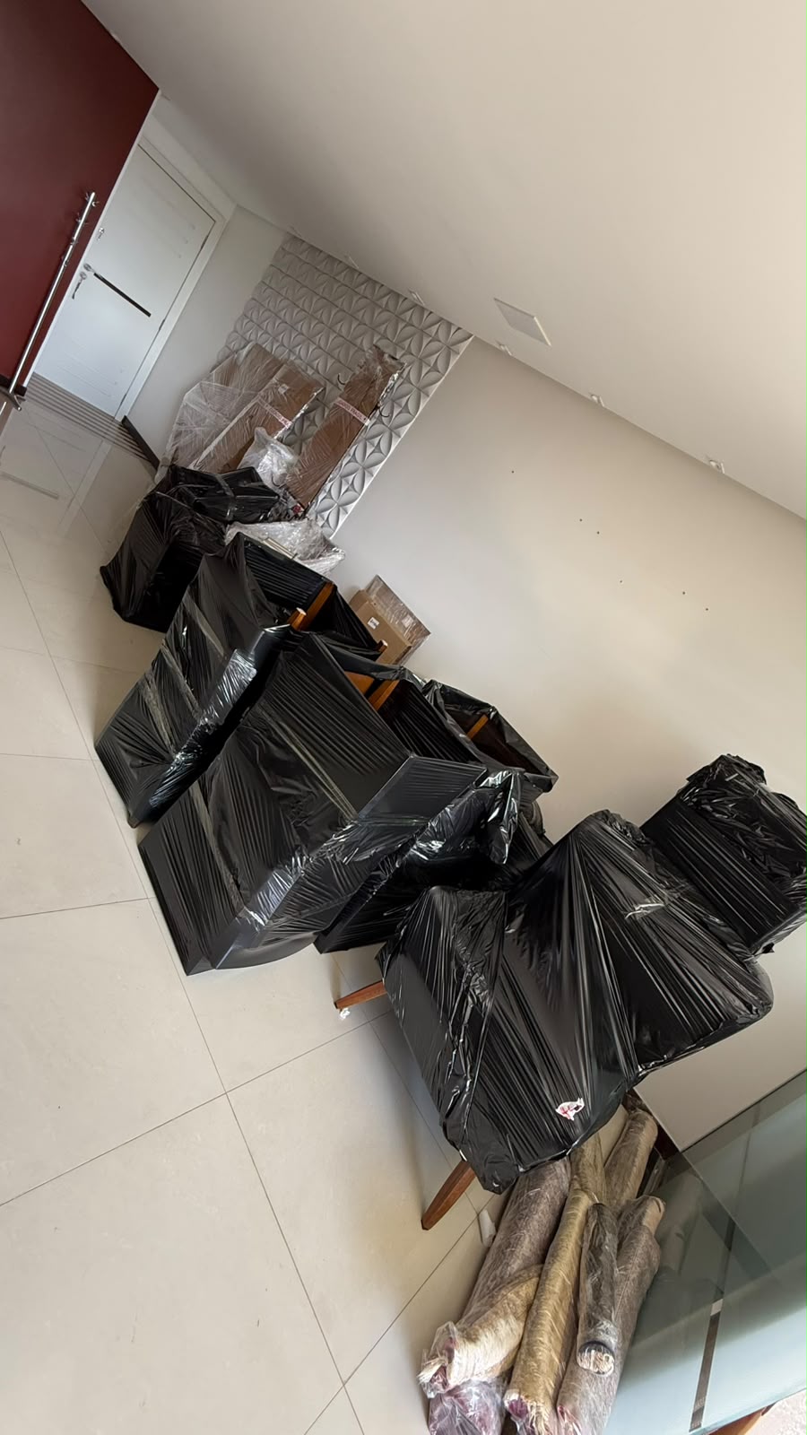 Embalagem profissional dos pertences